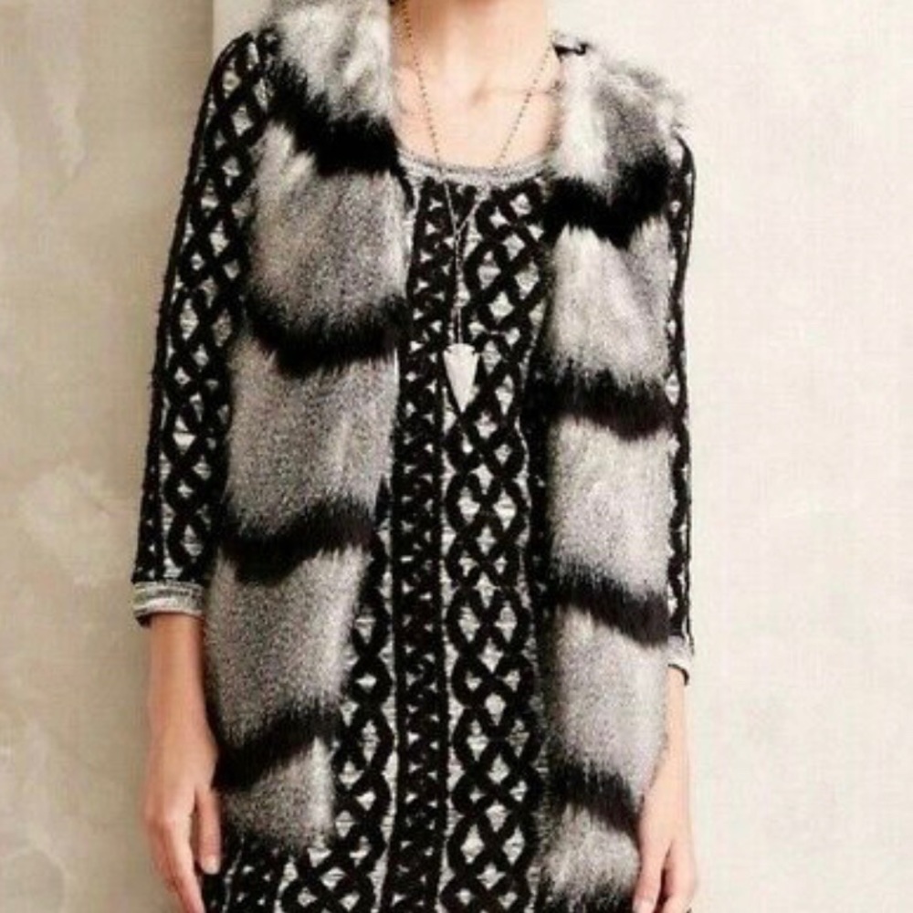 Elevenses Faux Fur Vest for Anthropologie